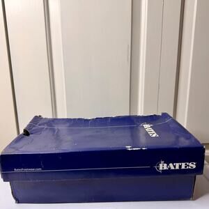 Bates White Leather Uniform Shoes Men's Size 10.5 3E Wide Like New w/ Box